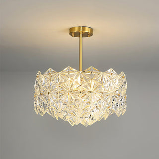 Lustra Lustre en Verre Flocon de Neige Doré-Luire