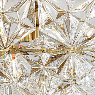 Lustra Lustre en Verre Flocon de Neige Doré-Luire