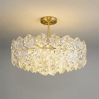 Lustra Lustre en Verre Flocon de Neige Doré-Luire