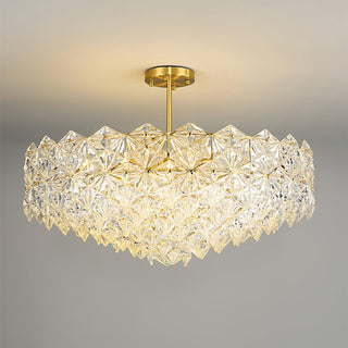 Lustra Lustre en Verre Flocon de Neige Doré-Luire