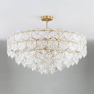 Lustra Lustre en Verre Flocon de Neige Doré-Luire