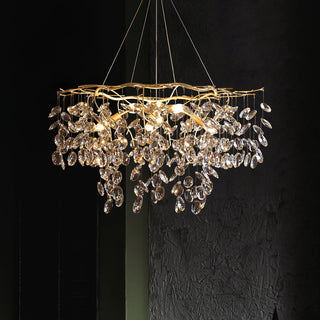 Lustra Lustre Cristal Branche Or LED