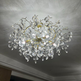 Lustra Lustre Cristal Branche Or LED