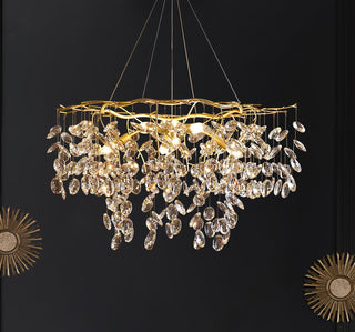 Lustra Lustre Cristal Branche Or LED