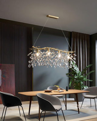 Lustra Lustre Cristal Branche Or LED