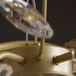 Lustra Lustre Cristal Branche Or LED