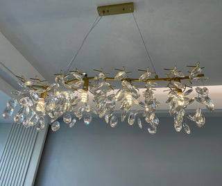 Lustra Lustre Cristal Branche Or LED