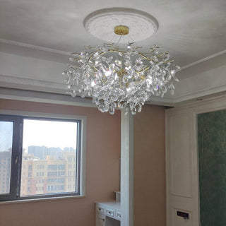 Lustra Lustre Cristal Branche Or LED