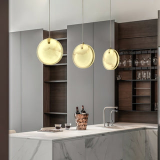 Utalionis Moderne Minimaliste Laiton Albâtre Suspension