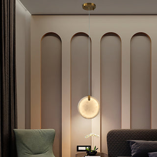Utalionis Moderne Minimaliste Laiton Albâtre Suspension