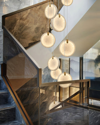 Utalionis Moderne Minimaliste Laiton Albâtre Suspension