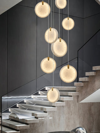 Utalionis Moderne Minimaliste Laiton Albâtre Suspension