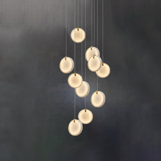 Utalionis Moderne Minimaliste Laiton Albâtre Suspension