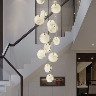 Utalionis Moderne Minimaliste Laiton Albâtre Suspension