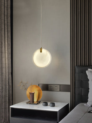 Utalionis Moderne Minimaliste Laiton Albâtre Suspension