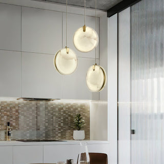 Utalionis Moderne Minimaliste Laiton Albâtre Suspension