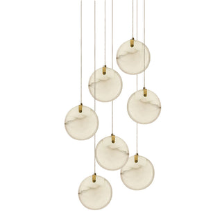 Utalionis Moderne Minimaliste Laiton Albâtre Suspension