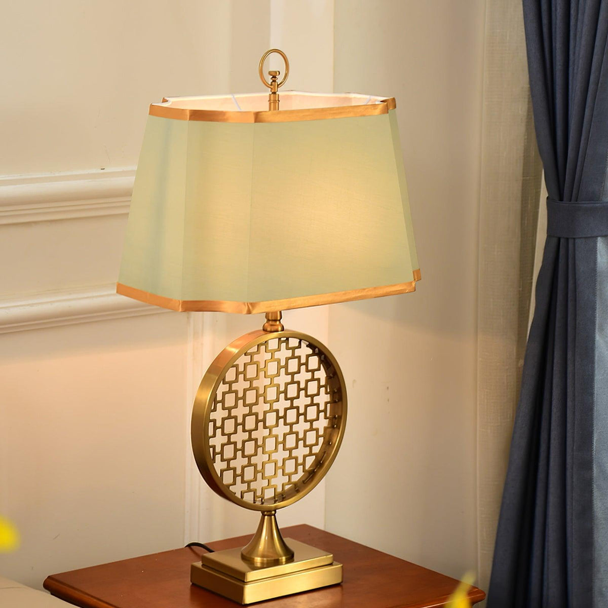 Lineine Tissu Glam Lampe de Table