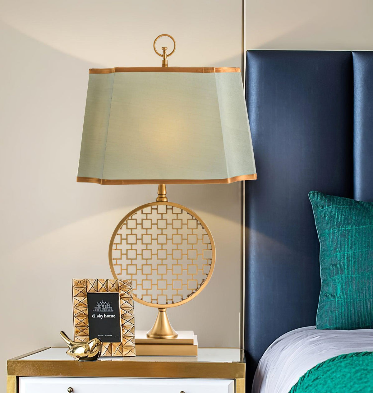 Lineine Tissu Glam Lampe de Table