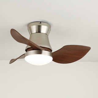 Ventilateur de plafond moderne en bois Airlume avec lumière