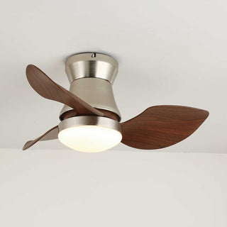 Ventilateur de plafond moderne en bois Airlume avec lumière