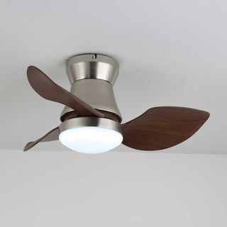 Ventilateur de plafond moderne en bois Airlume avec lumière