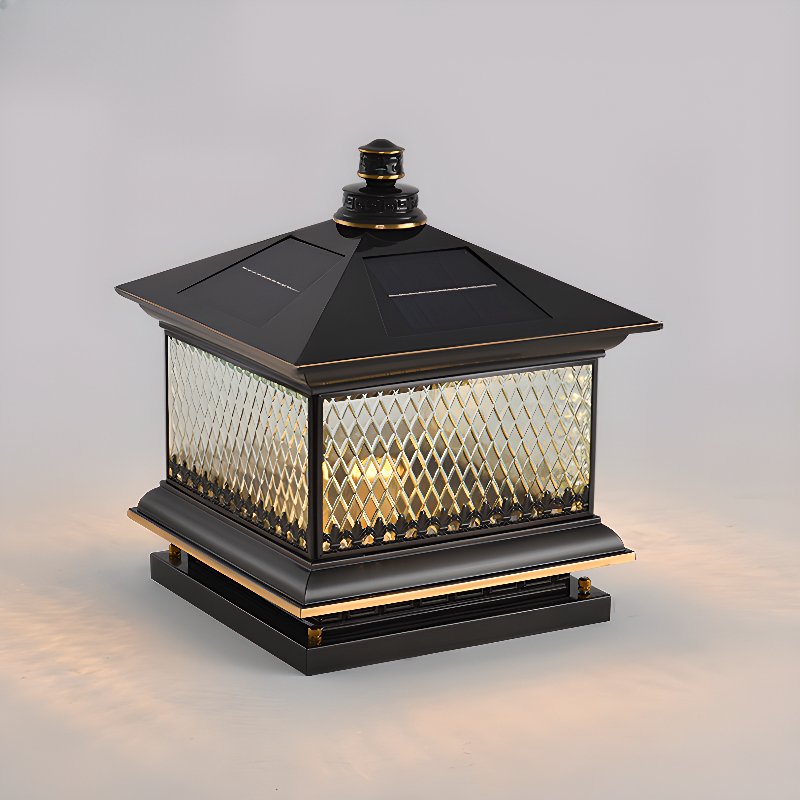 Dovina Classique Diamant Solaire Poteau Extérieur Lumière