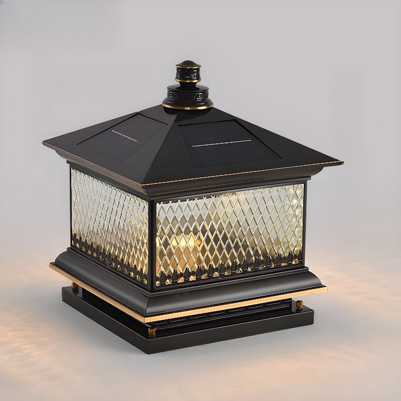 Dovina Classique Diamant Solaire Poteau Extérieur Lumière