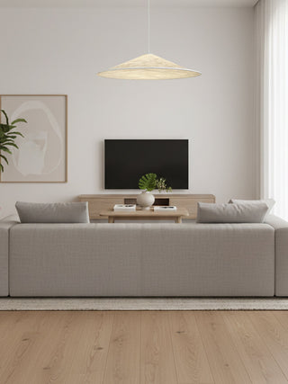 Solara Disc Paper Pendant Lamp-Neutral Decor