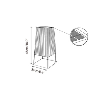 Solara Lampe de Poteau Extérieure à Lames Verticales-Luire