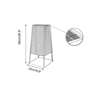 Solara Lampe de Poteau Extérieure à Lames Verticales-Luire
