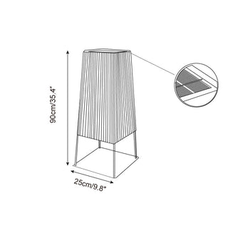Solara Lampe de Poteau Extérieure à Lames Verticales-Luire