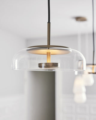 Lustra Suspension en Verre Transparent Élégante