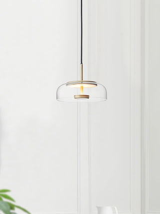 Lustra Suspension en Verre Transparent Élégante