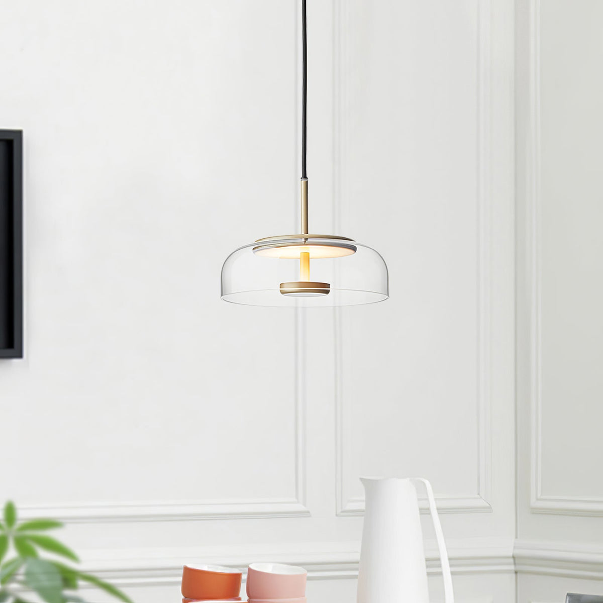 Brenelle Suspension en Verre Transparent Élégante