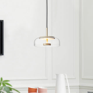 Lustra Suspension en Verre Transparent Élégante
