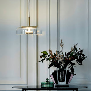 Lustra Suspension en Verre Transparent Élégante