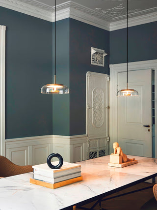Lustra Suspension en Verre Transparent Élégante