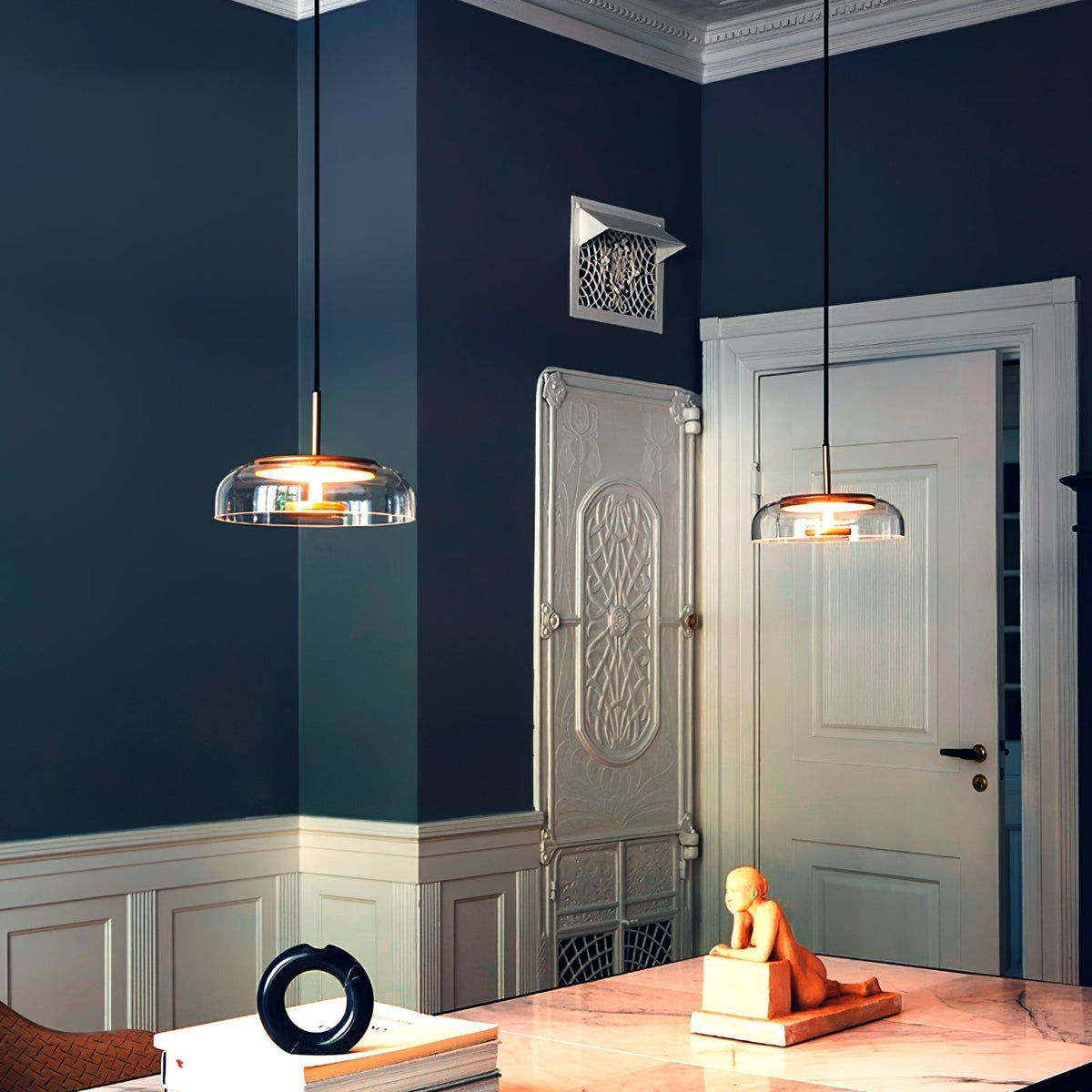 Brenelle Suspension en Verre Transparent Élégante
