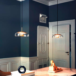 Lustra Suspension en Verre Transparent Élégante