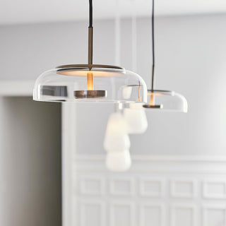 Lustra Suspension en Verre Transparent Élégante