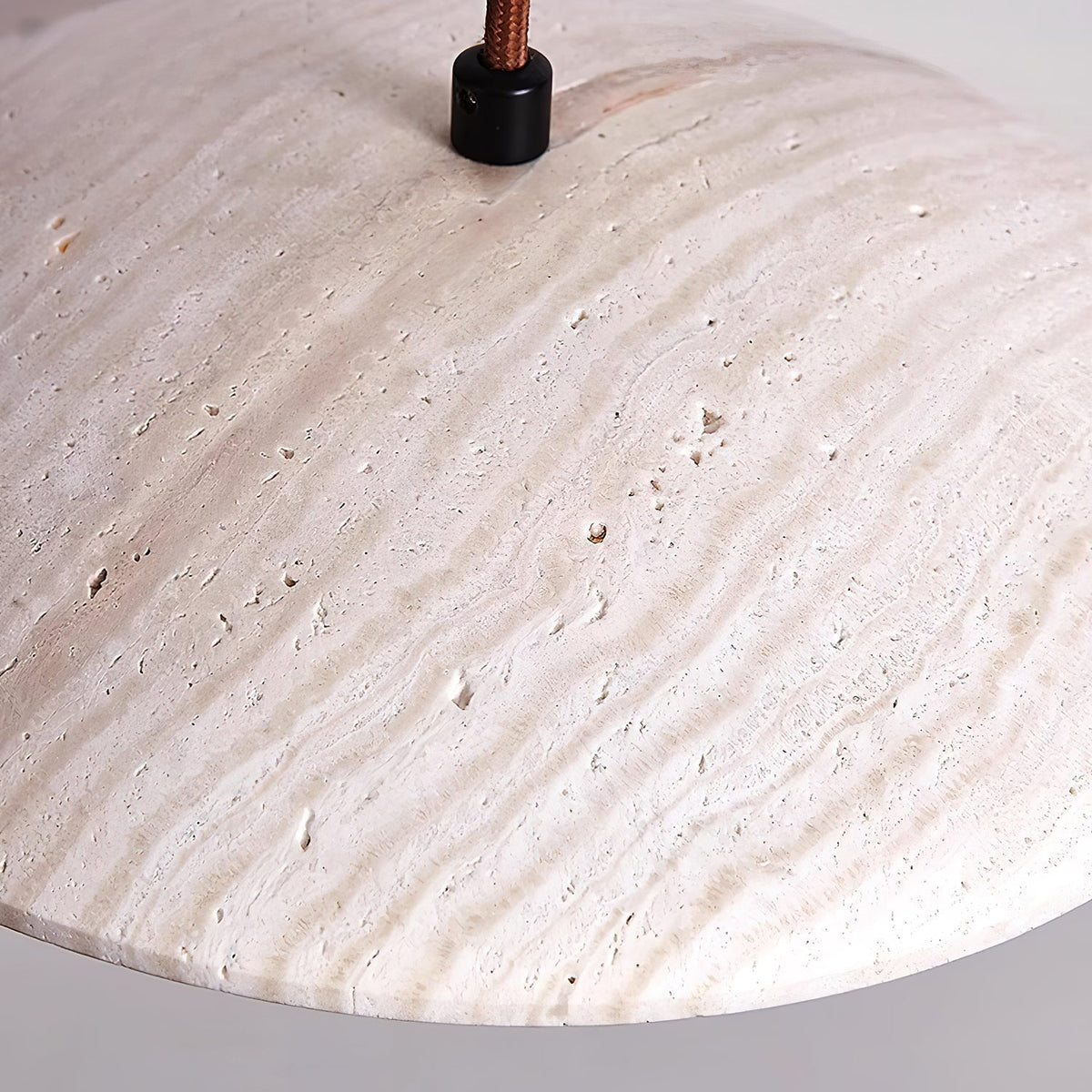 Deleria Large-Bord Travertin Pendentif Lumière