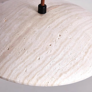 Zodore Large-Bord Travertin Pendentif Lumière