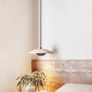 Zodore Large-Bord Travertin Pendentif Lumière