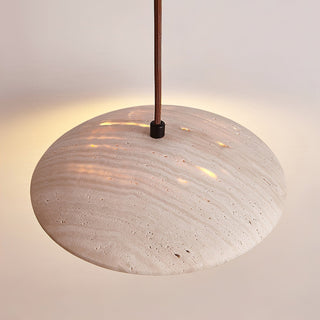 Zodore Large-Bord Travertin Pendentif Lumière