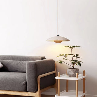 Zodore Large-Bord Travertin Pendentif Lumière