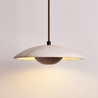 Zodore Large-Bord Travertin Pendentif Lumière