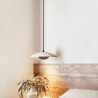 Zodore Large-Bord Travertin Pendentif Lumière