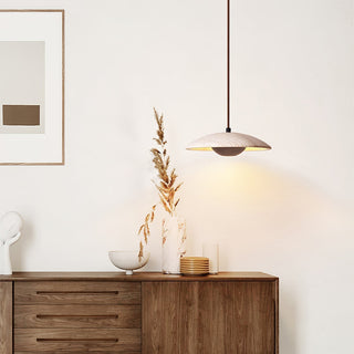 Zodore Large-Bord Travertin Pendentif Lumière