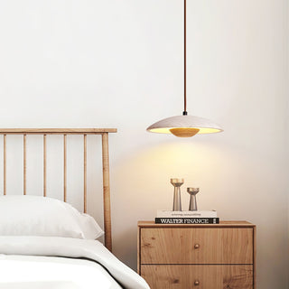 Zodore Large-Bord Travertin Pendentif Lumière